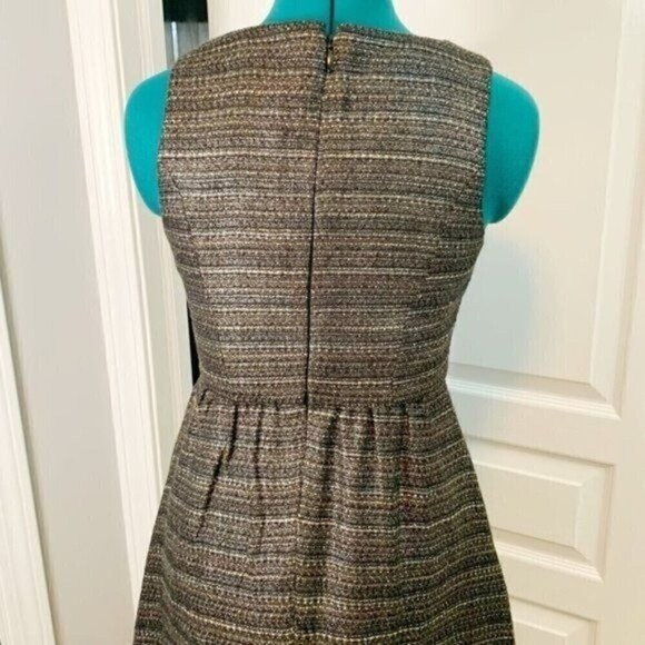 Anthropologie Moulinette Soeurs Shimmer Metallic Tweed Fit and Flare Dress - Picture 8 of 15